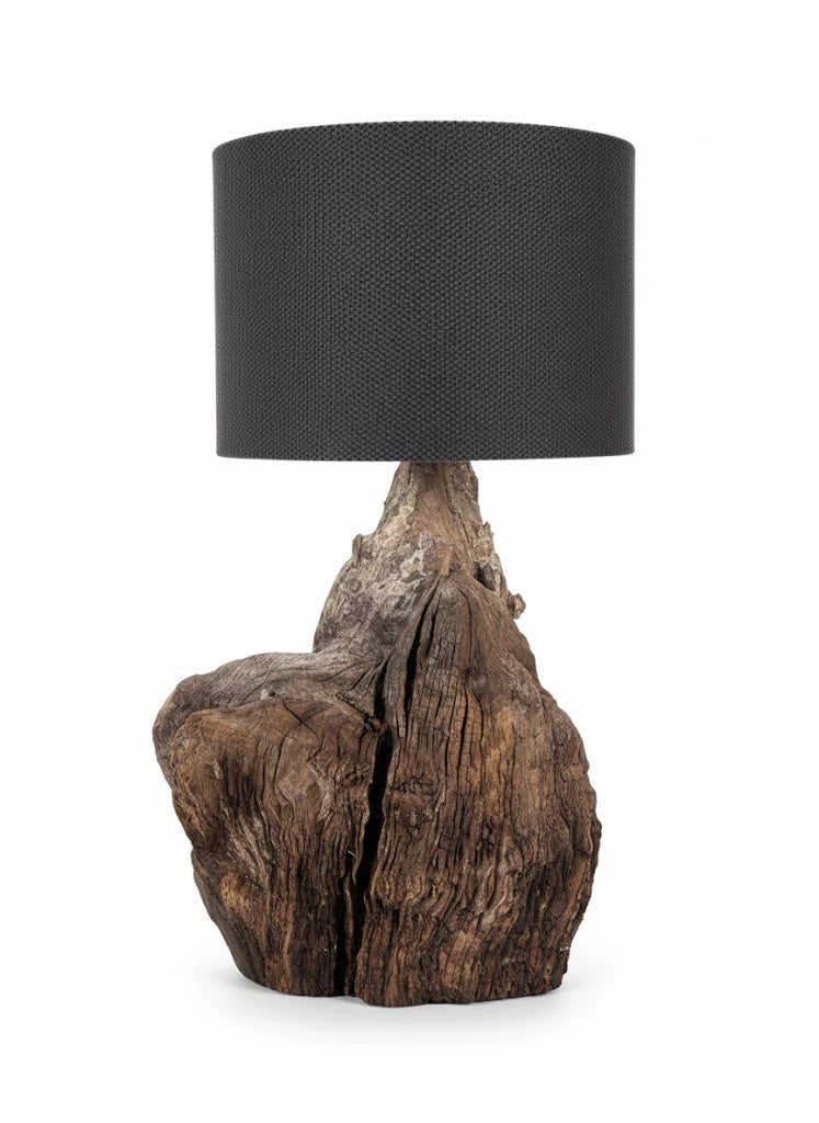 Hout en lamp